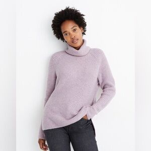 Madewell Mercer Turtleneck Sweater Coziest Yarn Heather Wisteria Size Large